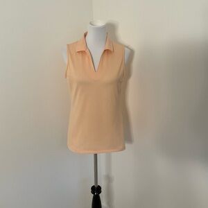 Fairway & Greene Pure Performance Peach Sleeveless Golf Shirt
